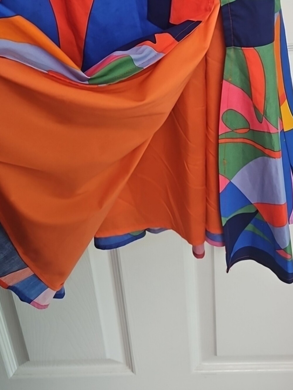 Sugarlips Rainbow Tropics Off The Shoulder Maxi Dress:Multi Color Abstract Print - Picture 3 of 11